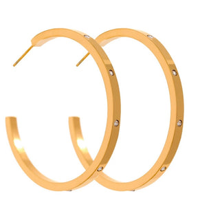 COCO | Studded Hoop Earrings
